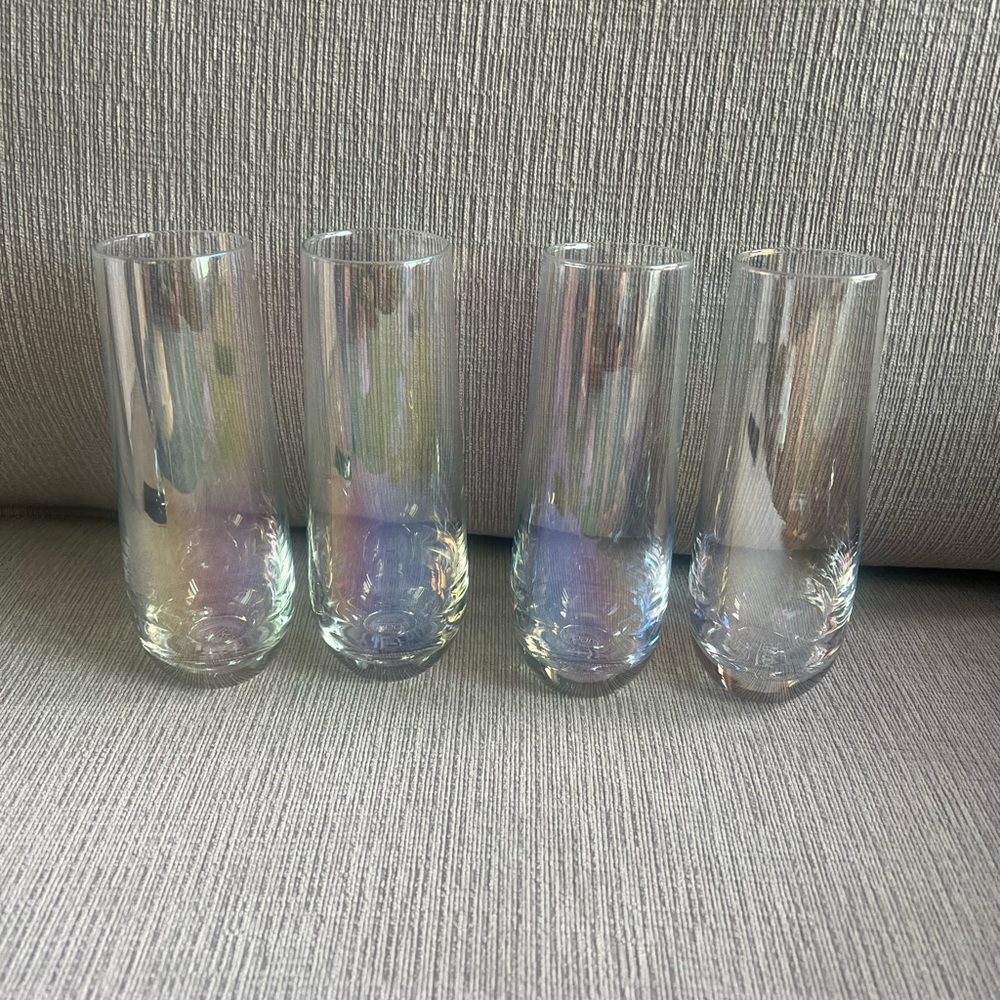 Iridescent Glass Tumblers Set of 4